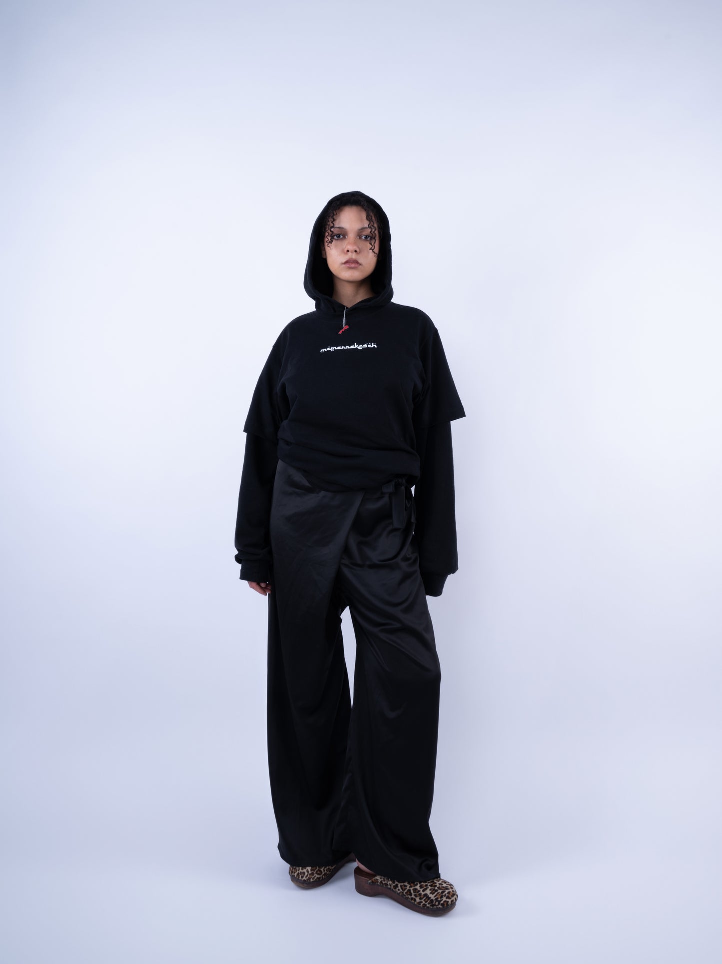 asymmetrical rabat pants black