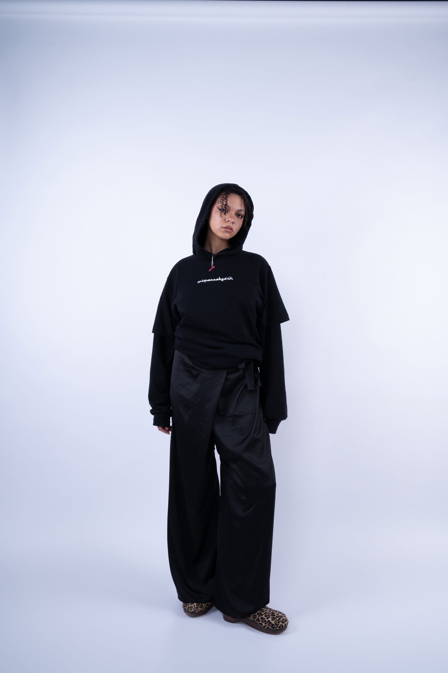 asymmetrical rabat pants black