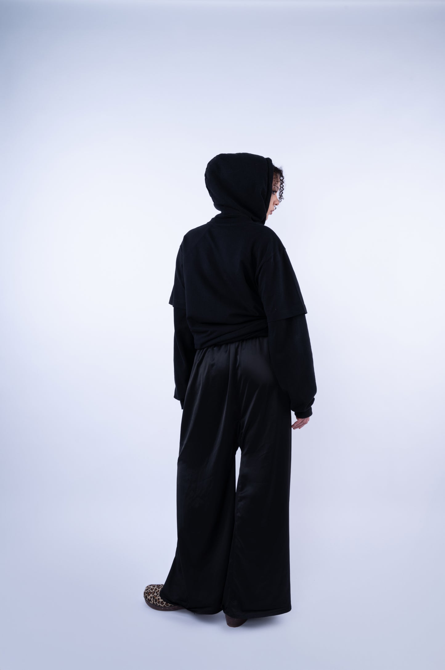 asymmetrical rabat pants black