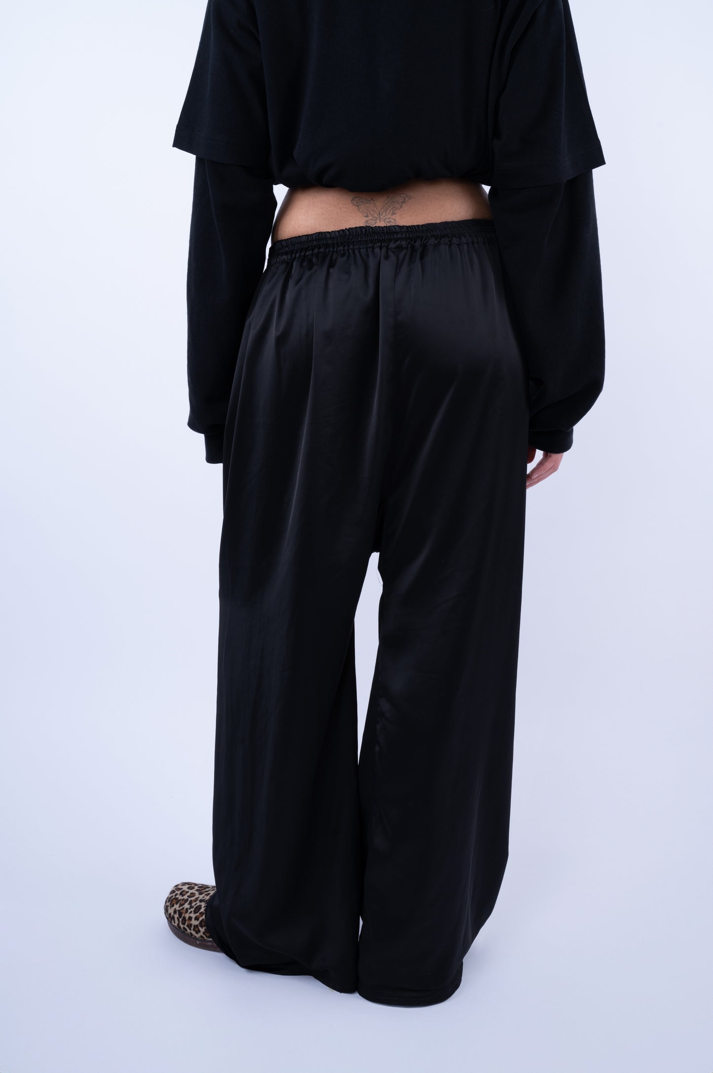 asymmetrical rabat pants black